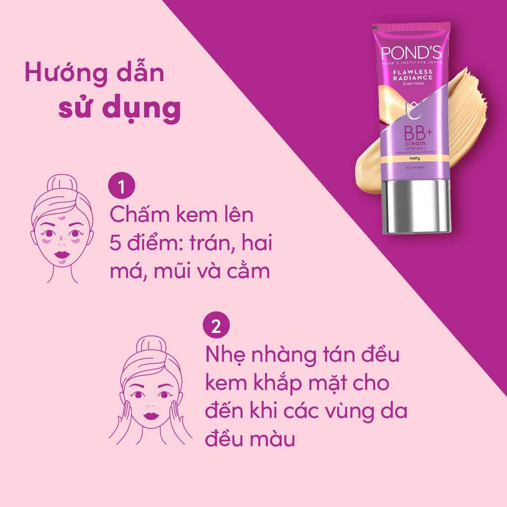 Kem trang điểm sáng da đều màu Pond's Flawless Radiance Derma+ 25g