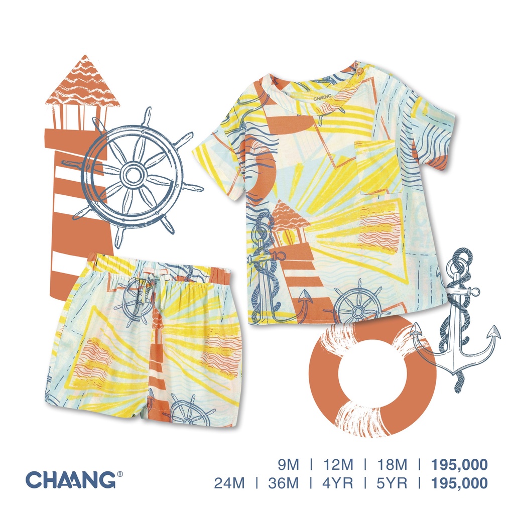 Bộ hè cộ tay lanh cho bé Chaang Sea