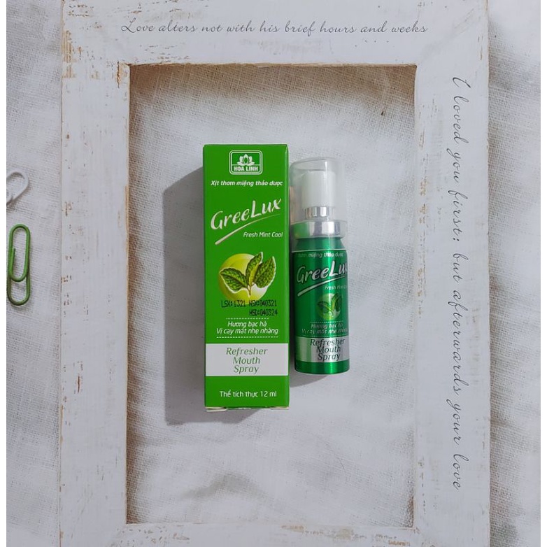 Xịt Thơm Miệng Greelux Fresh Mint Cool (vị cay mát nhẹ nhàng)