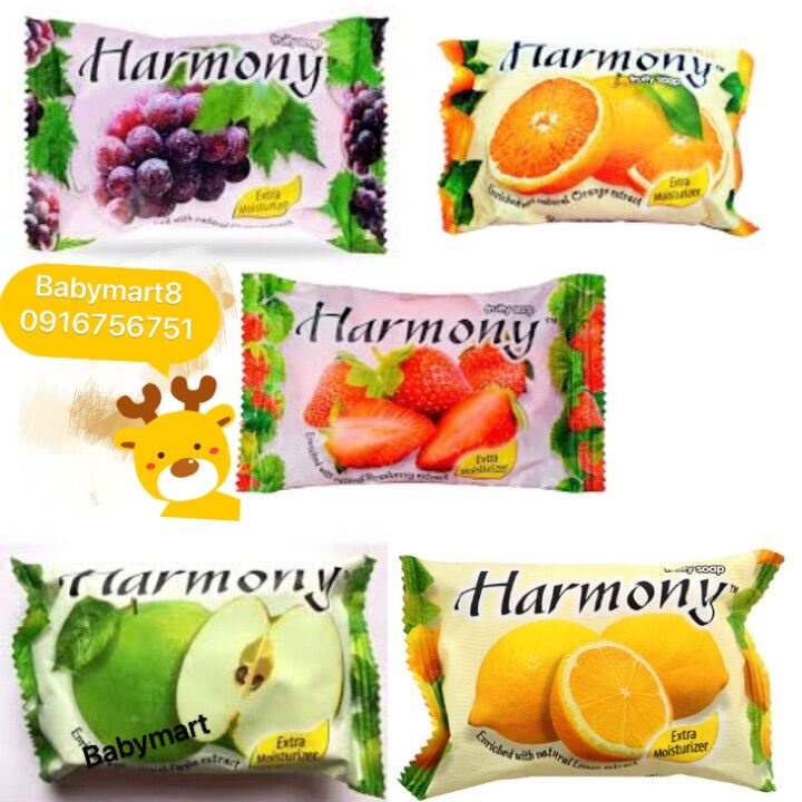 combo 10 cục Xà bông cục Harmony 75g dâu, cam, chanh, táo , nho-[FREE SHIP] TỪ ĐƠN 50K