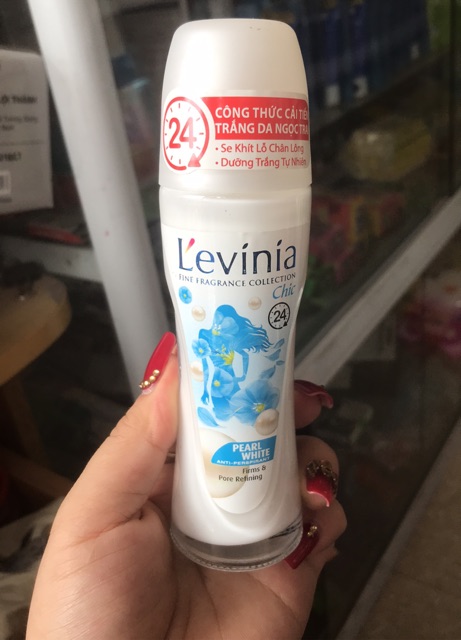 Lăn khử mùi L'evinia trắng da Ngọc trai 65g