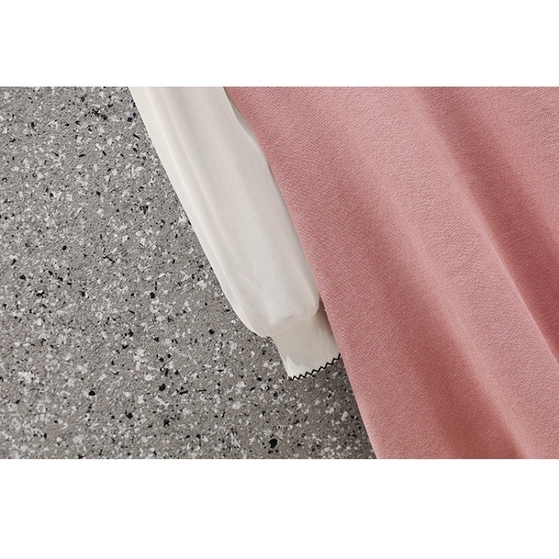 🌸Hàng oder 🌸 Váy đầm bigsize váy len dệt kim tay voan cổ nơ đính cúc Ngọc nữ tính dịu dàng🌸Hàng quảng châu | BigBuy360 - bigbuy360.vn