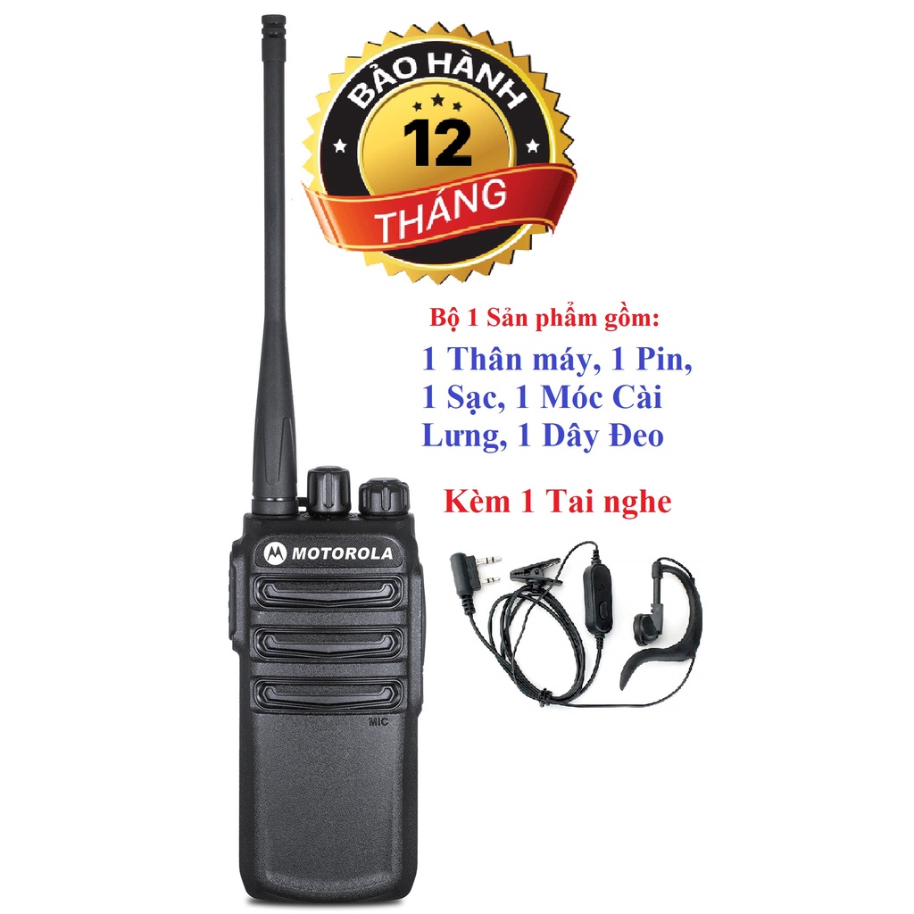 Bộ 1 Chiếc Bộ đàm Moto CP838/ CP-838(Loa chống Từ Tính, Bền Bỉ, Âm Thanh Trong, Cự Ly Xa)