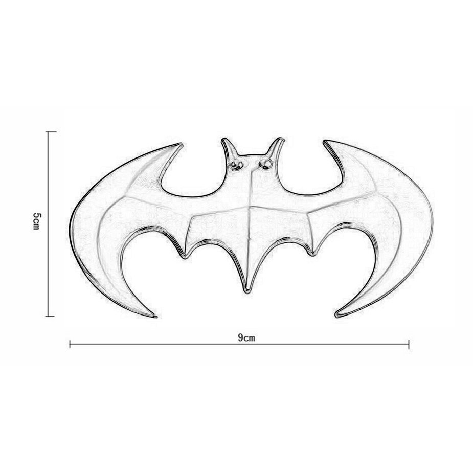 Miếng Dán Kim Loại Hình Logo Batman 3d Trang Trí Xe Hơi