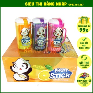 [Hộp 12 ly] Kẹo tăm lạnh 3 vị Thái Lan (dâu, nho, chanh)