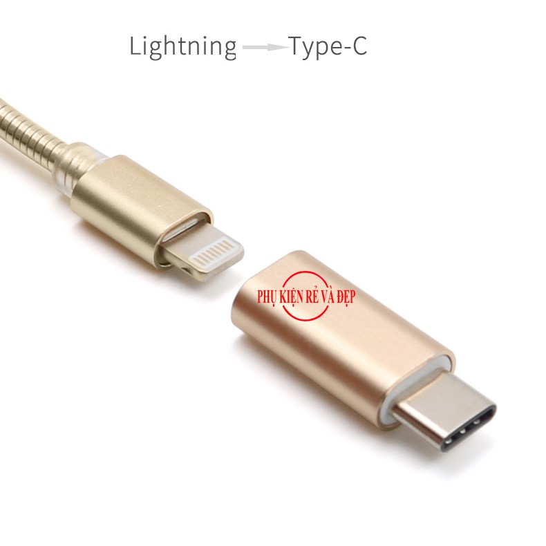 Combo 2 đầu chuyển đổi từ Lightning sang Type C và Lightning sang Micro USB