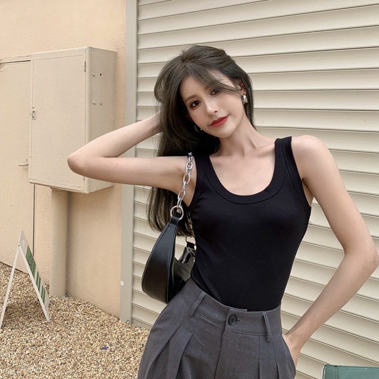 Cocory vn Áo Croptop Cổ Chữ U Dáng Ôm Thời Trang Mùa Hè Cho Nữ