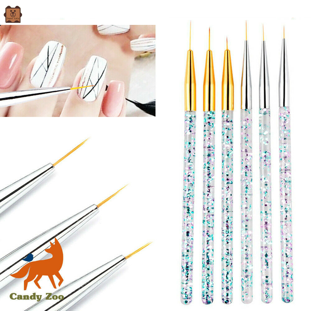 Bộ 3 cọ vẽ móng tay làm đẹp mới 7 / 9 / 11mm