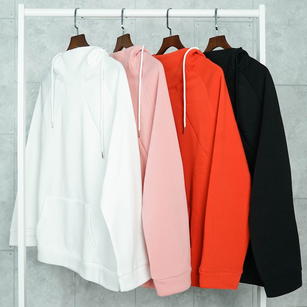 Áo mũ HOODIE CAO CỔ Unisex N7 form rộng nhiều màu nỉ bông trơn cặp đôi nam nữ Oversize Ulzzang thu đông phong cách