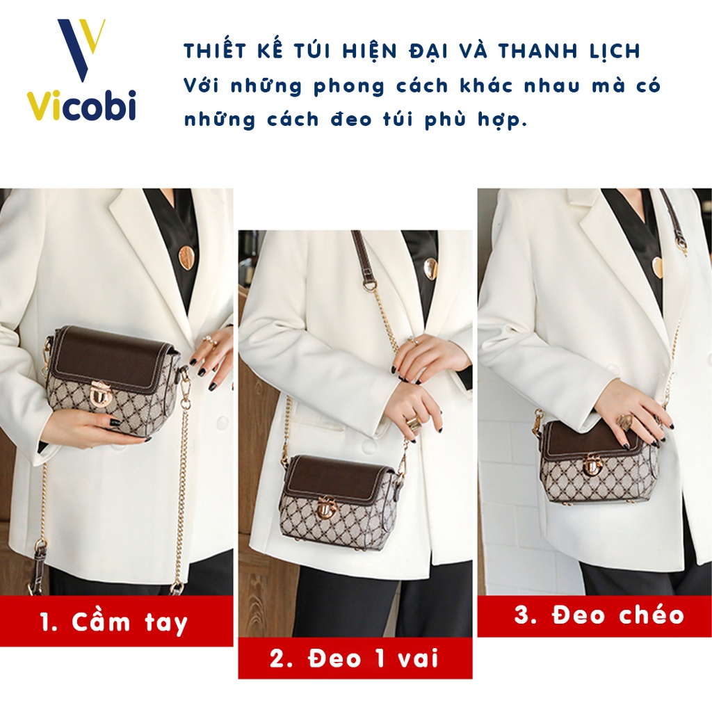 Túi đeo chéo nữ Vicobi V11 Mila, thiết kế thanh lịch rất phù hợp đi chơi, du lịch, cafe, hẹn hò