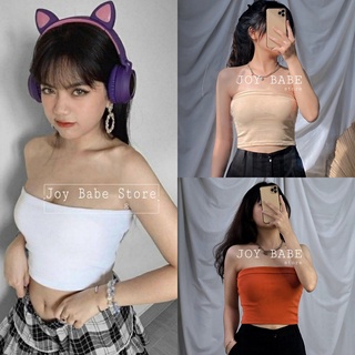 Áo ống croptop kiểu trơn Basic JOY BABE áo thun quây CROQ 1