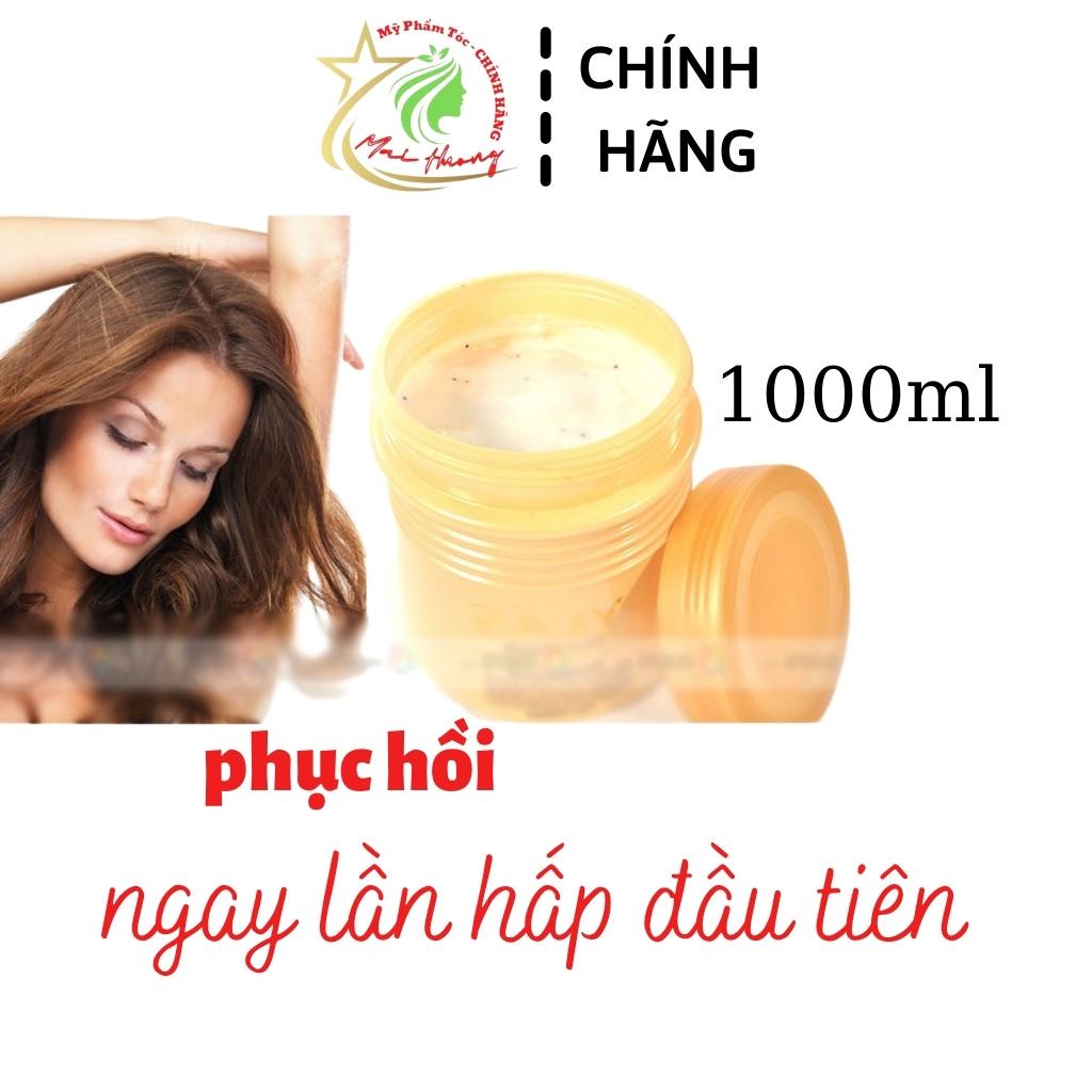 Kem ủ tóc YLAS 1000ml, hấp dầu tóc cao cấp phục hồi hư tổn ngay lần hấp đầu tiên