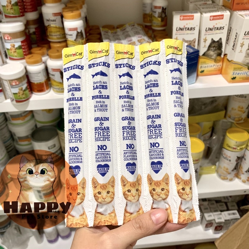 GẬY SNACK GIMCAT STICKS CHO MÈO 2 VỊ NHẬP ĐỨC SIÊU NGON