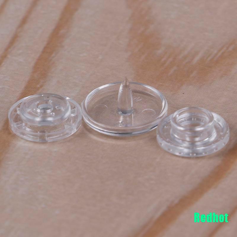 Bộ 50 Nút Nhựa Trong Suốt 12mm Tiện Dụng