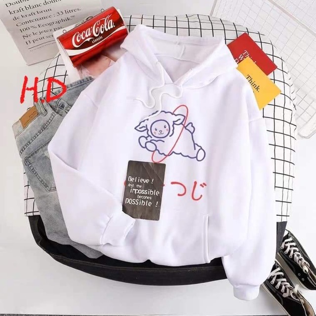 [FREESHIP ĐƠN TỪ 50K] Áo hoodie cừu chữ nhật HDA1119