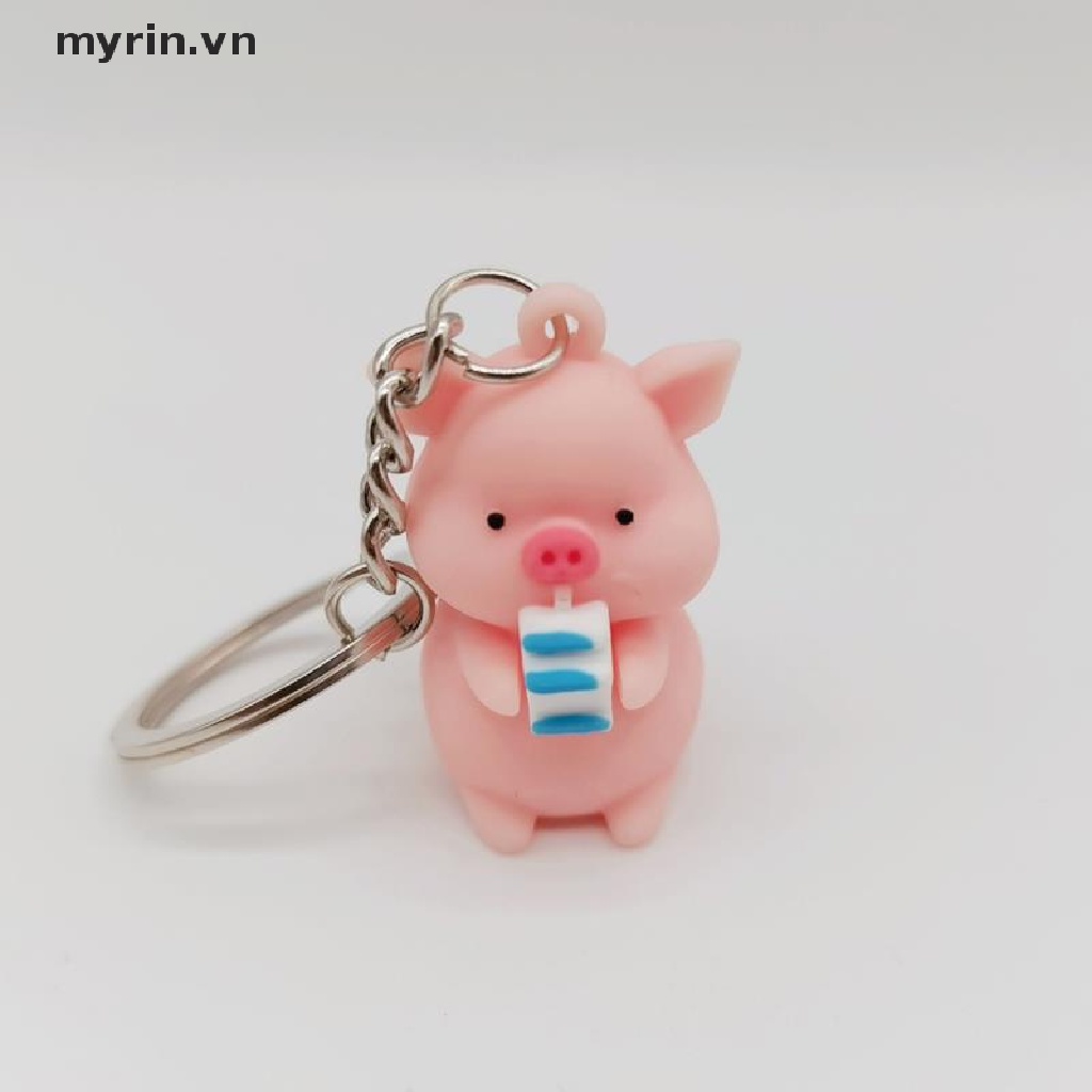 Móc Khóa Hình Heo Con Mặc Áo Mưa Xinh Xắn