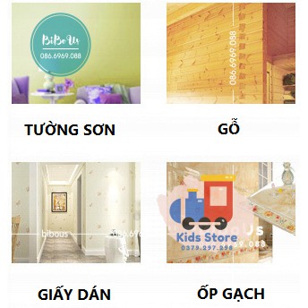 Tranh dán tường 3D - Thước đo chiều cao dán tường