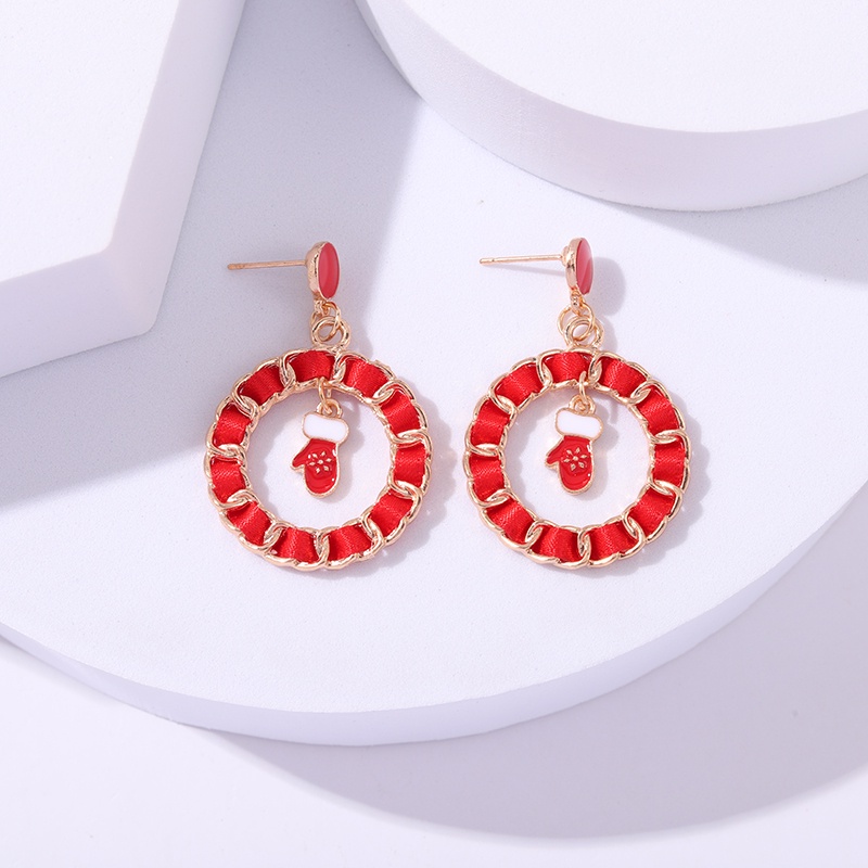 Bông tai hình cây thông/hoa/ông già nô-en thời trang cho nữ