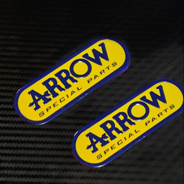 Bộ 2 DECAL NHÔM ARROW VÀNG DÁN PÔ