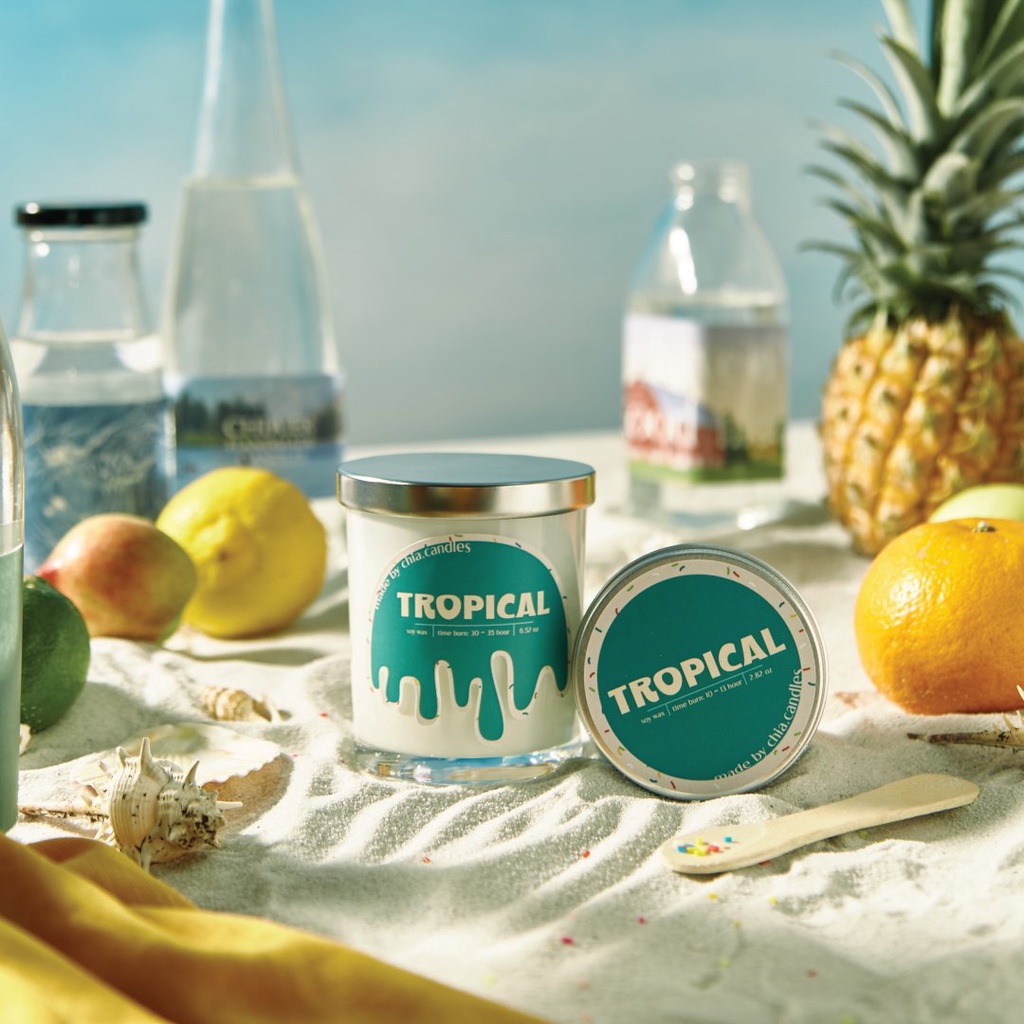 Nến Thơm Chia.kandles Hương Mango Hũ Thủy Tinh 175g