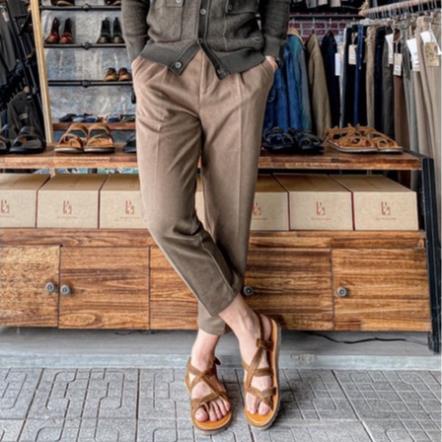 Dép SANDAL Nam Quai Hậu B21 Shoemaker Da Bò Pull-up Aniline Nhập Khẩu Nguyên Tấm Đế Cao Su Đúc Xăng Đan Chính Hãng *