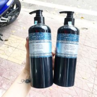Cặp dầu gội xả hischer siêu mượt phục hồi tóc khô hư tổn 1000ml x 2