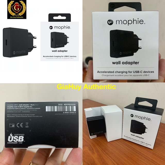 Củ sạc nhanh iPhone, iPad Pro MOPHIE 01 USB-C Power Delivery 18W