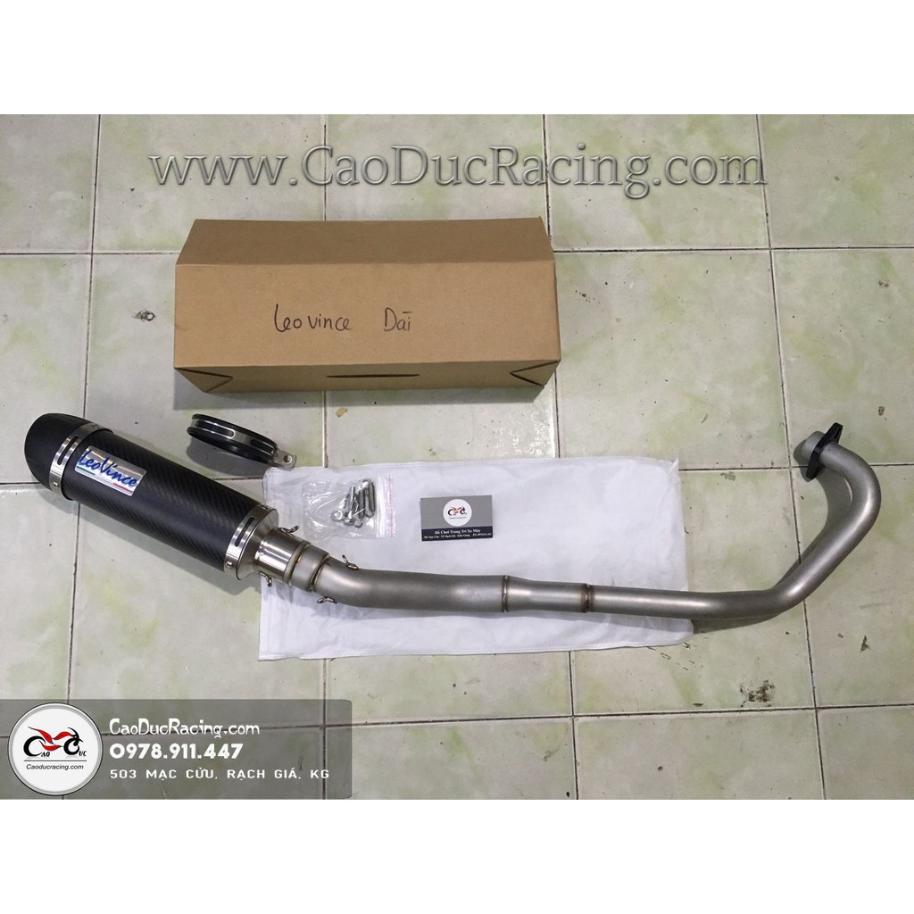 Pô Leovice Full option Cho EX150 - full cổ pô , lon pô , lò xo pô ống tiêu