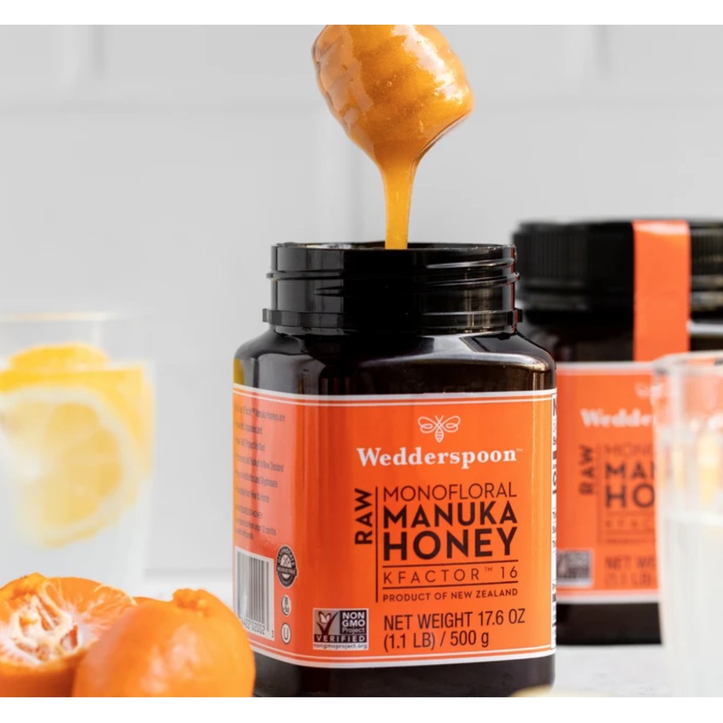 Mật Ong MANUKA Wedderspoon, Mật Ong Tươi RAW Manuka HONEY - Newzealand, K-Factor 16 ~ MGO573+