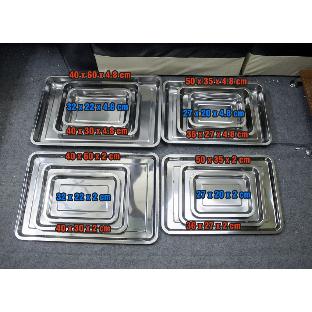 (HÀNG ĐẸP) Khay inox cao cấp nhiều kích thước