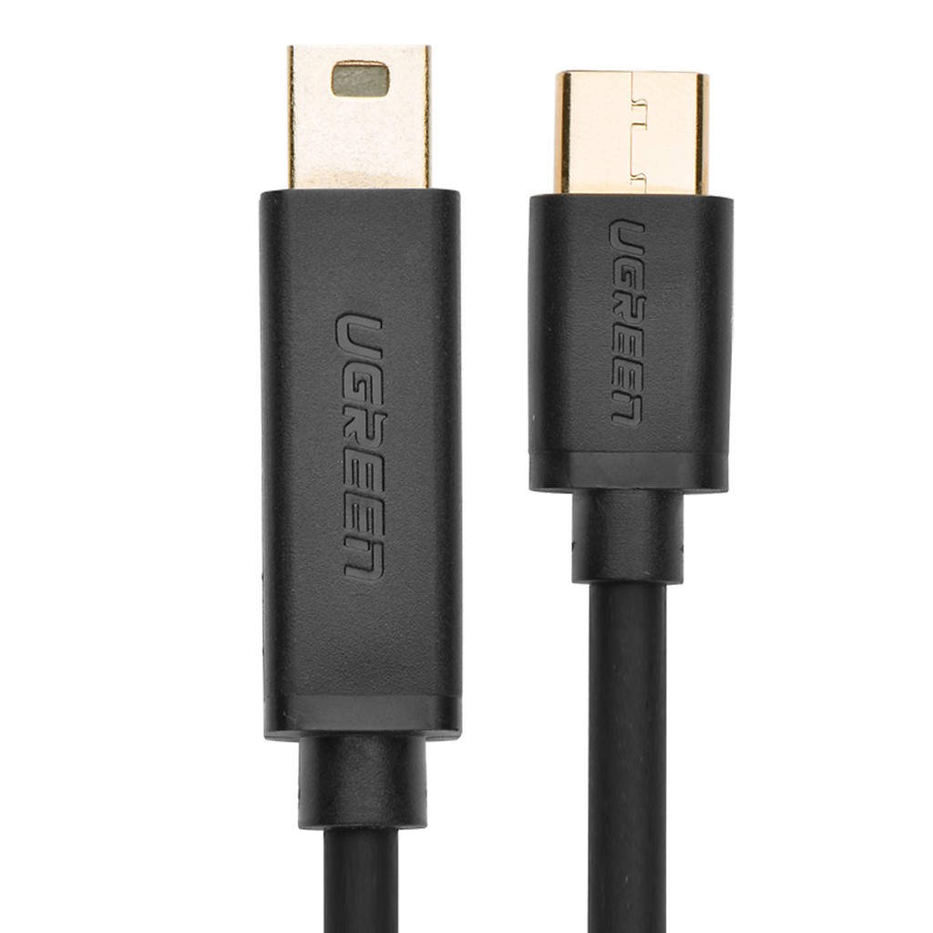 Dây USB Mini sang Type-C mạ vàng dài 2m Ugreen US153 - Hãng phân phối chính thức