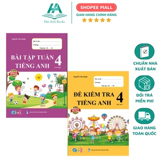 Sách Combo Bài tập tuần và Đề kiểm tra Tiếng Anh 4 - tập 1