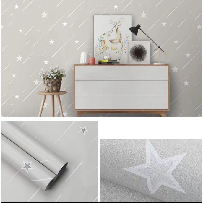 DECAL 1M Giấy dán tường KHỔ 45CM có sẵn keo - ngôi sao băng