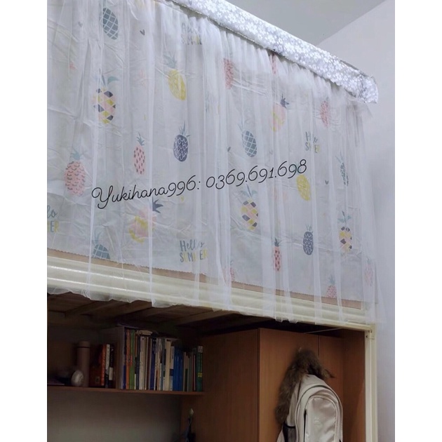 [ TẶNG KÈM ĐÈN, HẰNG SẴN ] Rèm màn giường tầng 2 lớp công chúa dễ thương!o