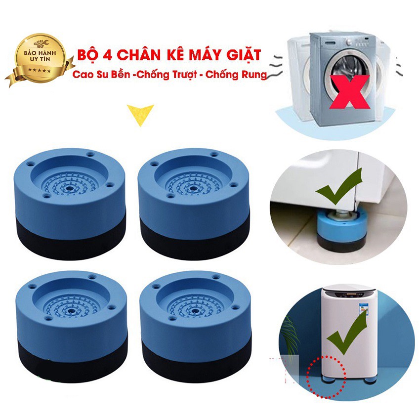 [SALE]] Chân Máy Giặt,  Bộ 4 Miếng Cao Su Cao Cấp Chống Ồn Chống Rung, Chất Liệu Caosu Không Biến Dạng, Phù Hợp Mọi Máy