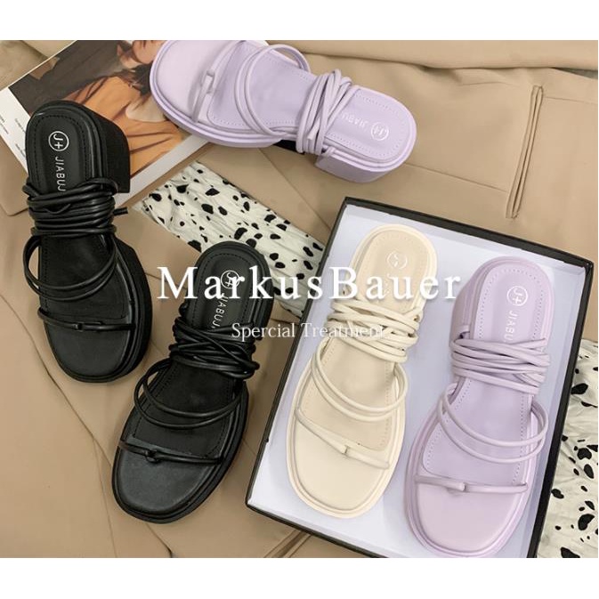 Giày sandal cao gót chống trượt quai cột thời trang mùa hè dành cho nữ 2022