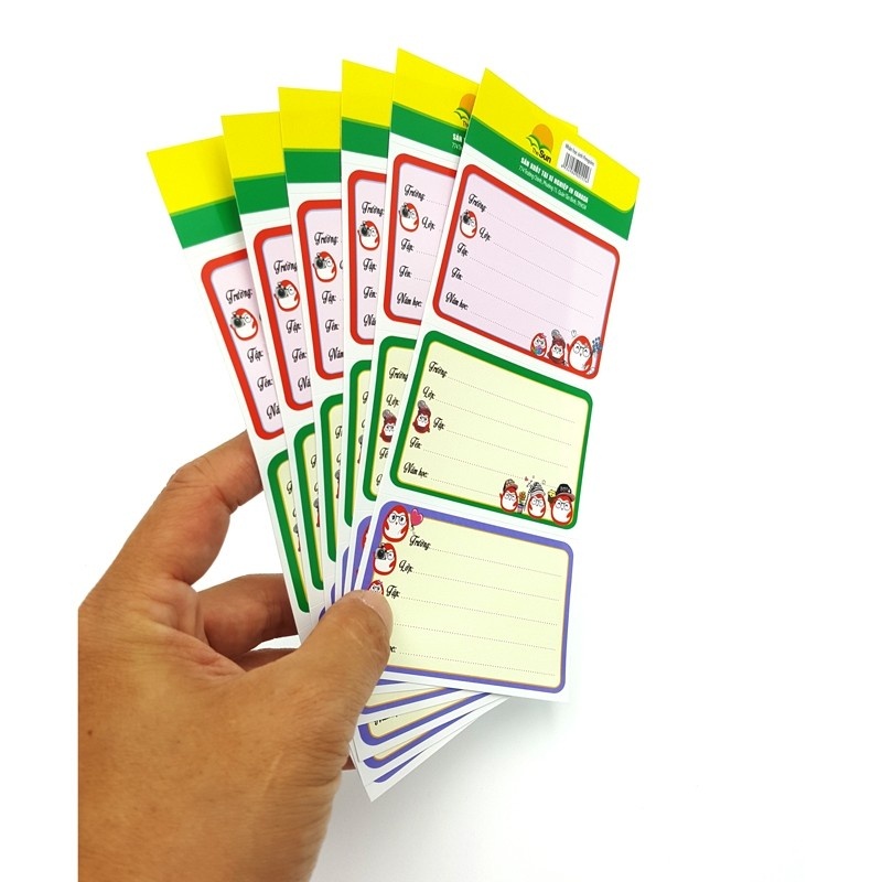 Bộ 18 Nhãn Vỡ Học Sinh The Sun Penguins BO18 (Sắc Độ Màu Giao Ngẫu Nhiên)