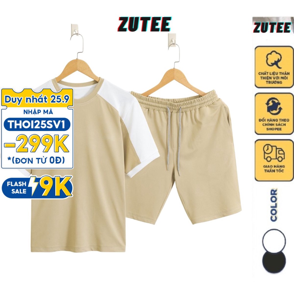 Đồ Bộ Nam Hè, Bộ Quần Áo Thể Thao Nam Cộc Tay ZUTEE Thời Trang Phong Cách Trẻ Trung Cao Cấp