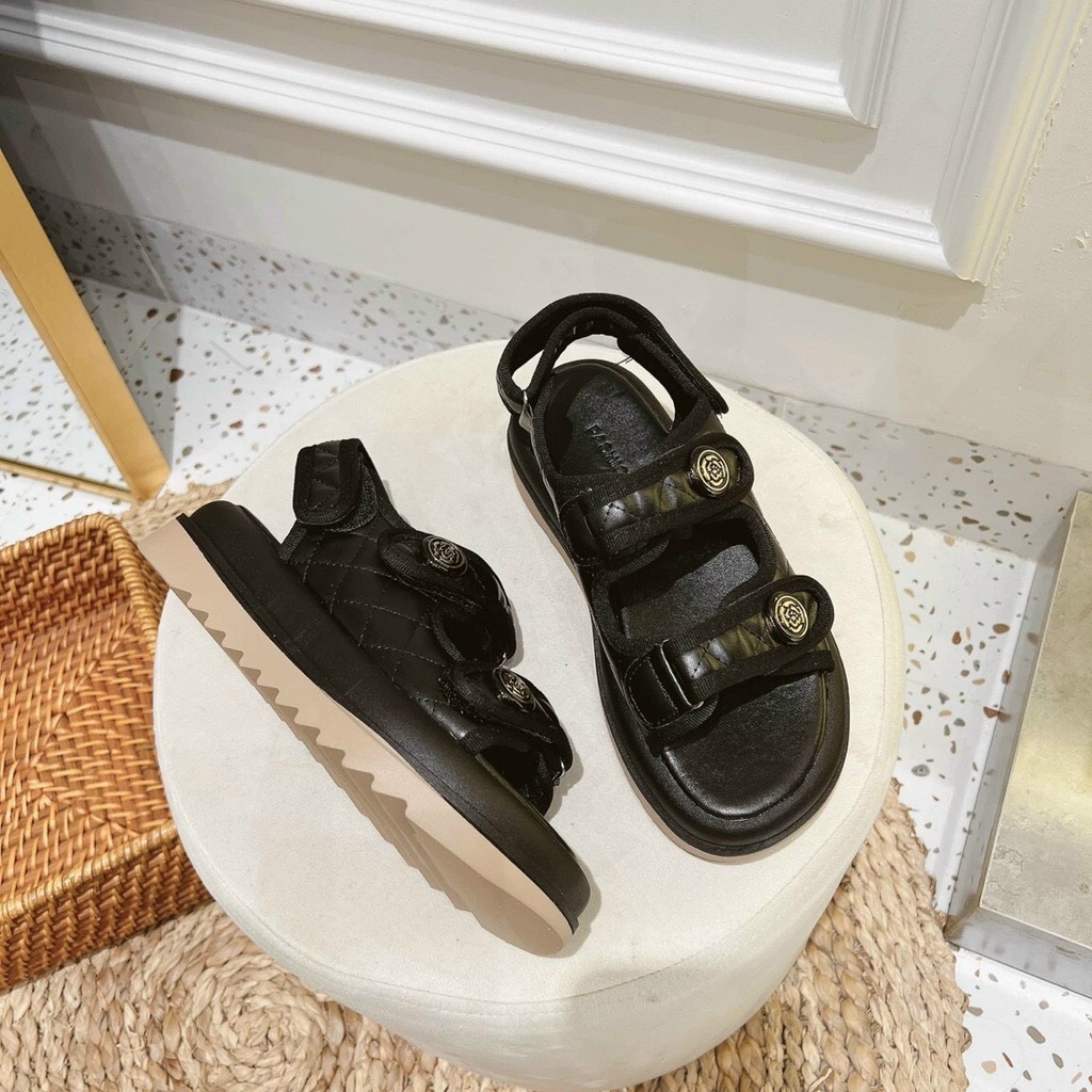 Giày Judy - Giày Sandal Đế Bánh Mỳ 2 Quai Ngang Êm Chân Đế Độn 4p