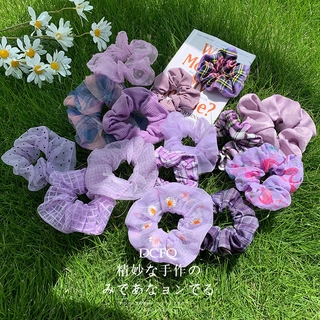 Dây cột tóc thời trang phong cách Hàn Quốc màu tím mộng mơ cho nữ