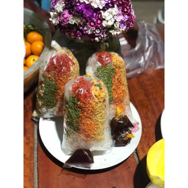 1 túi bánh tráng trộn sa tế để riêng giá vị shopnamdung