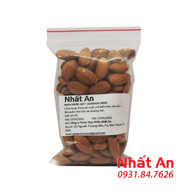 Hạnh nhân nguyên hạt có vỏ nâu (Có 2 size)