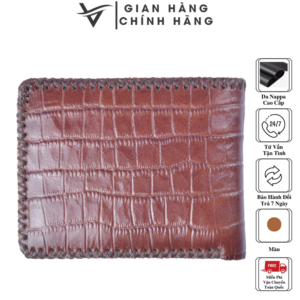 Ví da bò nam, Bóp da nam - VILEATHER 12.5x9.5cm - V08