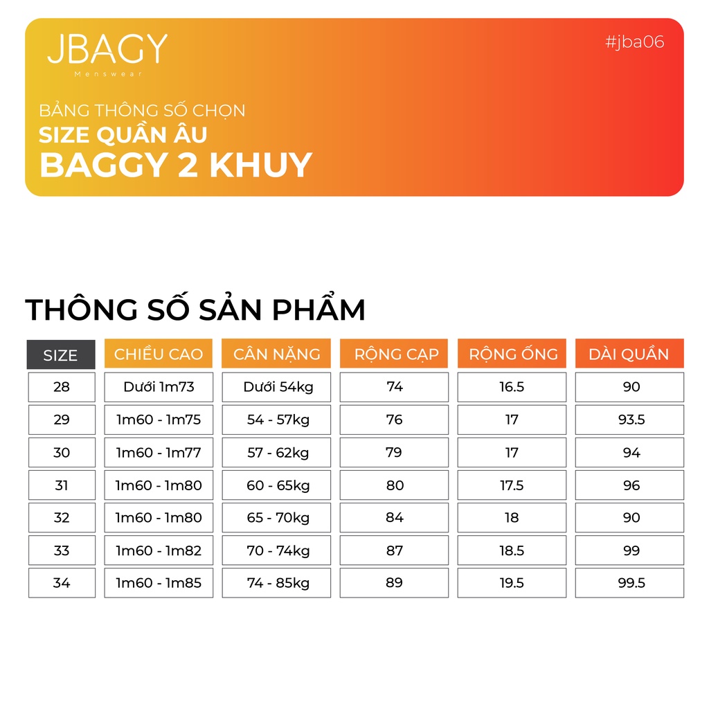 Quần tây âu nam ống rộng cách điệu 2 khuy cài, vải quần co giãn nhẹ thương hiệu JBAGY - JA0103