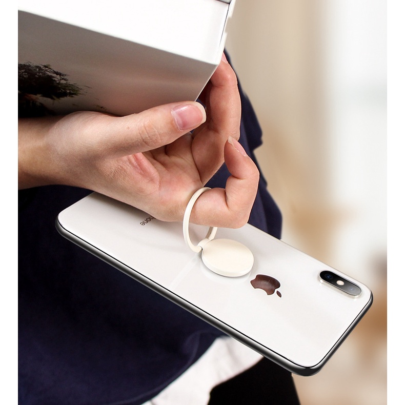 Giá Đỡ Điện Thoại Bằng Silicone Siêu Mỏng Có Vòng Nhẫn Từ Tính Để Xe Hơi Thông Dụng