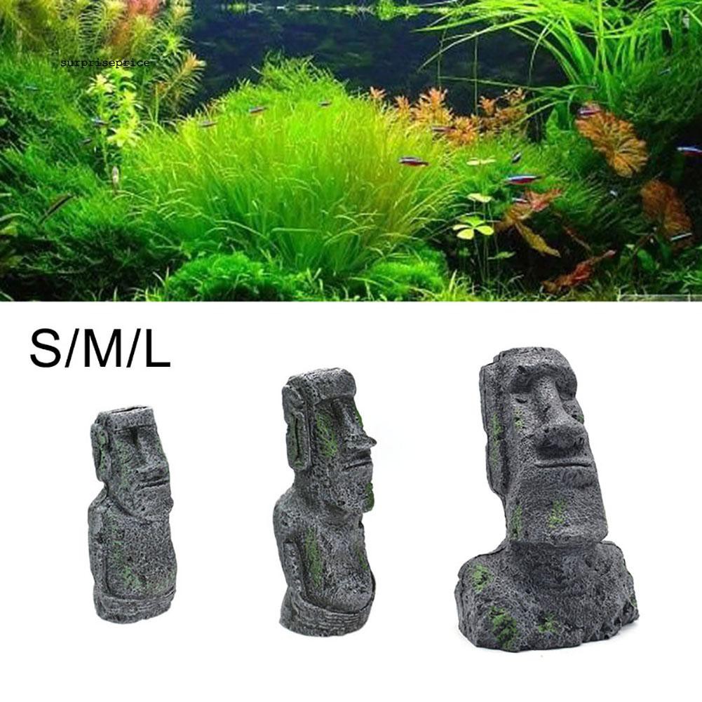 Phụ kiện trang trí bể cá bằng nhựa resin hình tượng đá