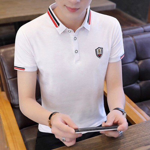 Áo Thun POLO Nam Ngắn Tay Cổ Trụ Họa Tiết Sọc Thun Vải Cotton NN-0027-tuideocheonguc.com