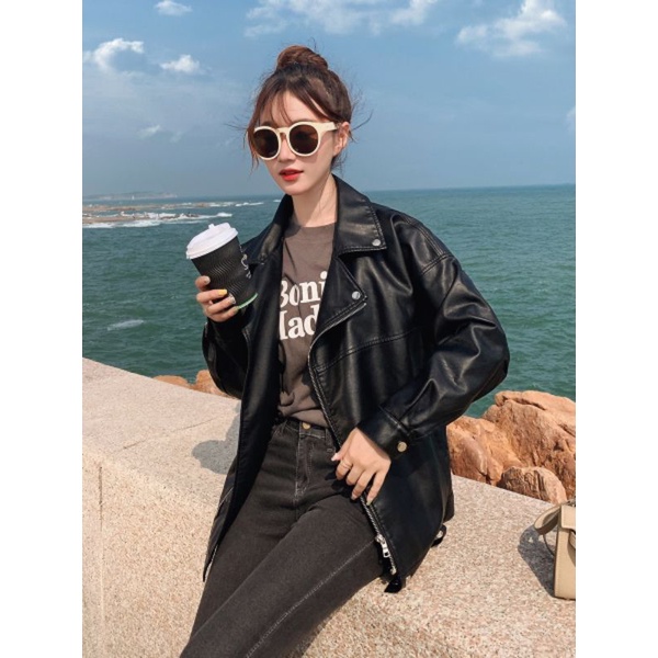 🌈 ÁO DA DÁNG DÀI BOMBER - CỔ VEST❌