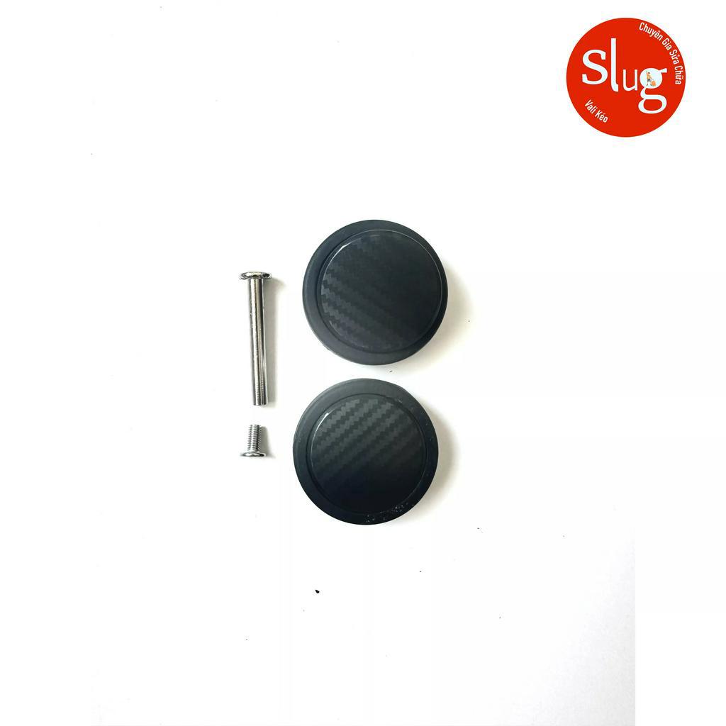 Bánh xe đôi dùng cho vali có kèm trục vít dễ dàng thay thế.