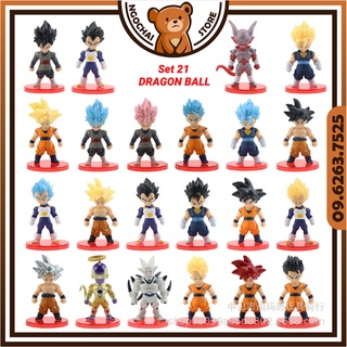 Lẻ Mô hình nhân vật 7 viên ngọc rồng Dragon Ball Songoku chibi dễ thuong 6cm Set 21